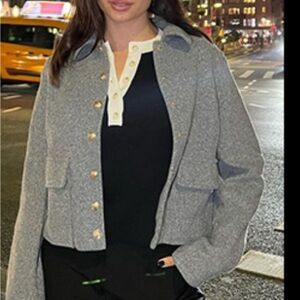 Women's Gray Wool Jacket